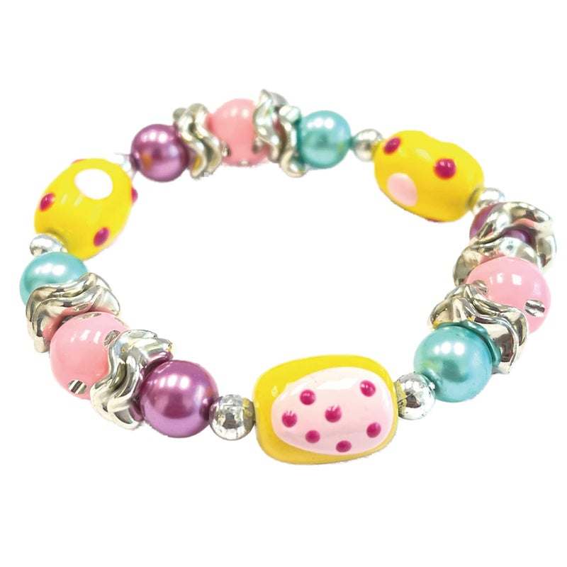 fiona Easter Bracelets for Her, Birthday Christmas Gift Idea, Basket Stuffers Supplies, (Yellow, Pink, Turquoise, Purple), 1 pc - Image 1