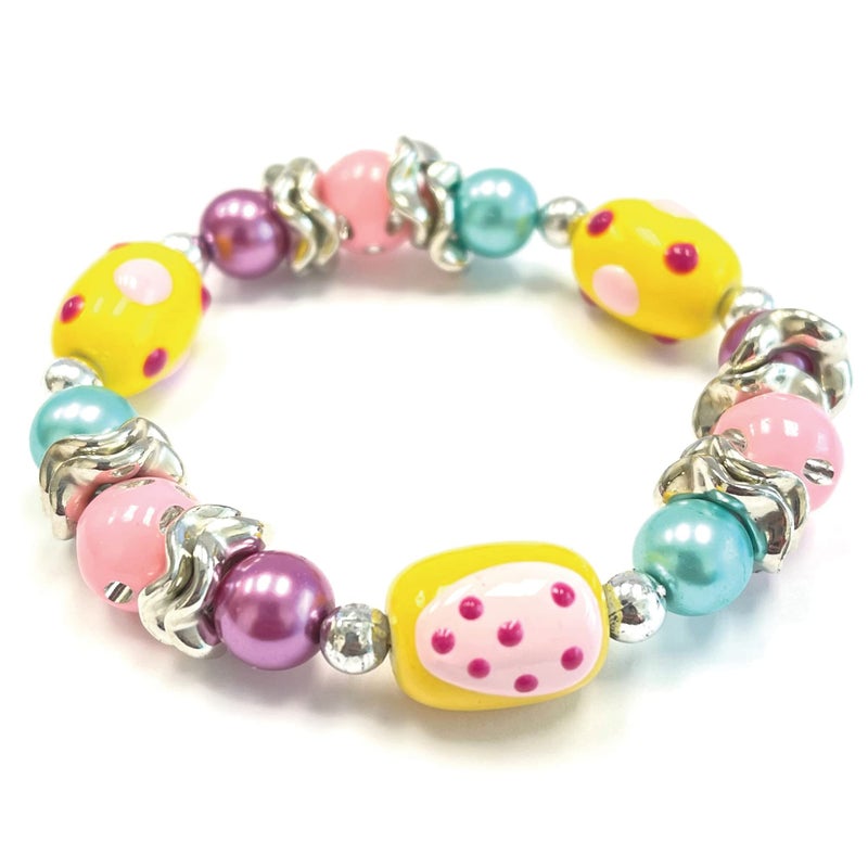 fiona Easter Bracelets for Her, Birthday Christmas Gift Idea, Basket Stuffers Supplies, (Yellow, Pink, Turquoise, Purple), 1 pc - Image 2
