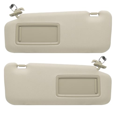 NHILES Left Driver & Right Passenger Sun Visor Compatible with Mazda CX-9 2010-2015 Sun Visor Replacement Number TD11-69-320C-75 TD12-69-320C-75 TD11-69-270B-75 TD12-69-270B-75 Color:Beige - Image 1