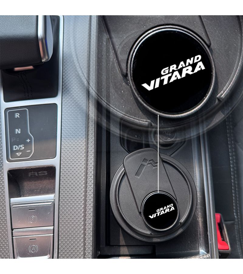 For Grand Vitara New Model Car Ashtray Silver Metal Inner Lining ABS Outer Shell Creative Coffee Cup Shape Cup Designed To Hold Trash - Image 3