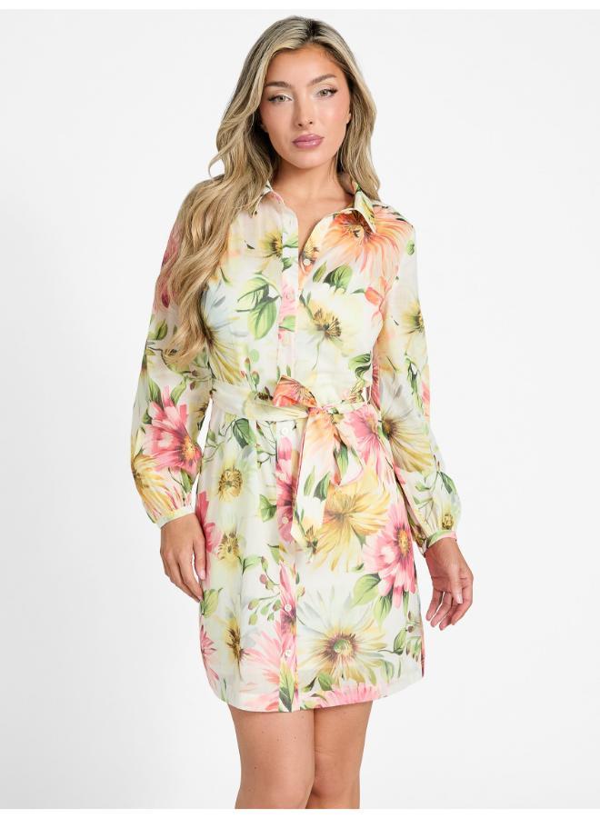 GUESS Floral Print Shirtdress - Image 1