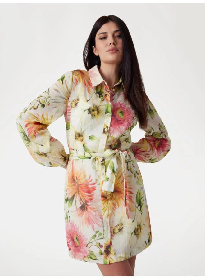 GUESS Floral Print Shirtdress