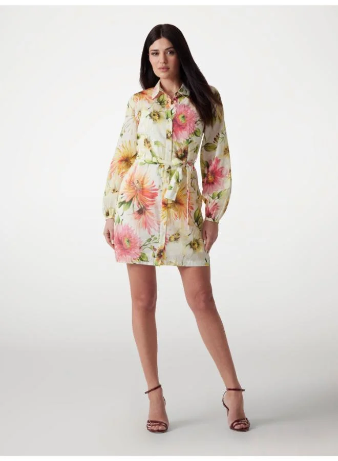 GUESS Floral Print Shirtdress