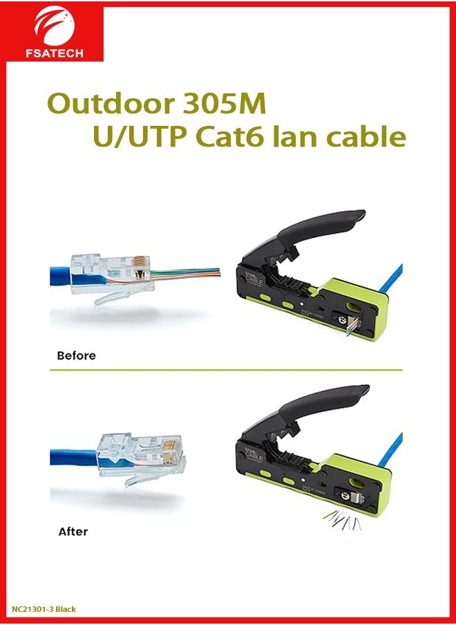 NC21301-3 UTP Cat6 23AWG كابل نحاسي كامل مقاوم للماء ومقاوم للأشعة فوق البنفسجية عالي الجودة لمركز بيانات الاتصالات والكاميرات - pzsku/Z78FF93DAED817052A584Z/45/_/1730561866/5ed338e8-1ab3-4c36-bc6c-2e17c884a954