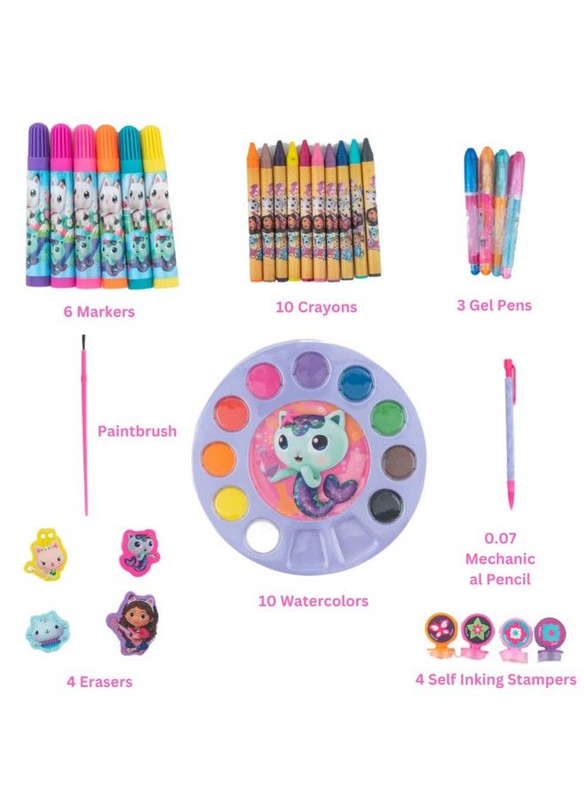 Innovative Designs Gabby Dollhouse Creativity Fun Kids Art Set For Coloring Painting And Crafts - Image 4