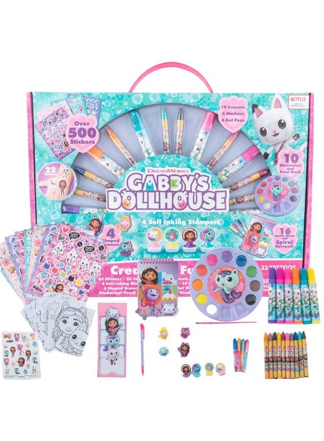 Innovative Designs Gabby Dollhouse Creativity Fun Kids Art Set For Coloring Painting And Crafts - Image 2