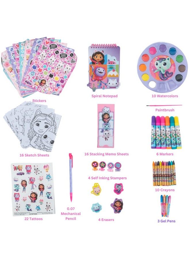 Innovative Designs Gabby Dollhouse Creativity Fun Kids Art Set For Coloring Painting And Crafts - Image 3