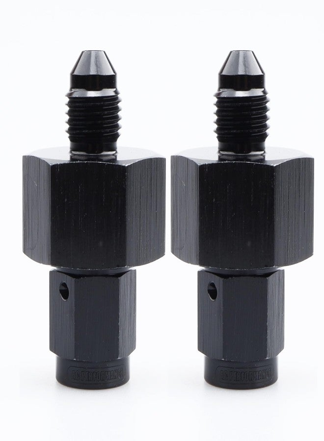 AC PERFORMANCE Aluminum -3 AN Male to Female -3 AN with 1/8" NPT Gauge/Gage Port Pressure Take Off Hose Tube Adapter Fitting, Black Pack of 2 - Image 3