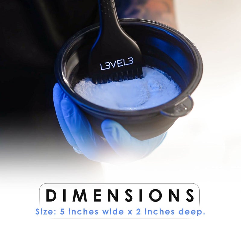 L3 - Level 3 Collapsible Tint Bowl - Use for Mixing, Dying, and All Coloring Needs - Resistant to Bleach and Chemicals - Compact Size for Easy Use (Black) - Image 4