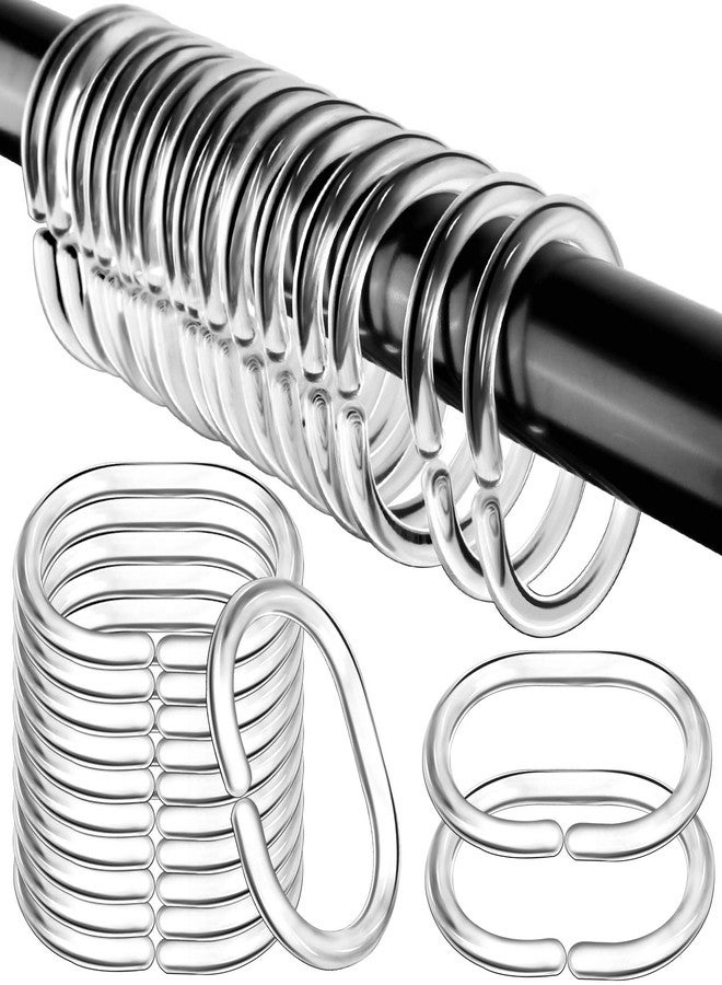 FANDAMEI 36 Pieces Shower Curtain Rings, Plastic Shower Curtain Hooks Hanger for Bathroom Shower Window Rod, C Shaped Shower Hooks for Shower Curtain - Image 1
