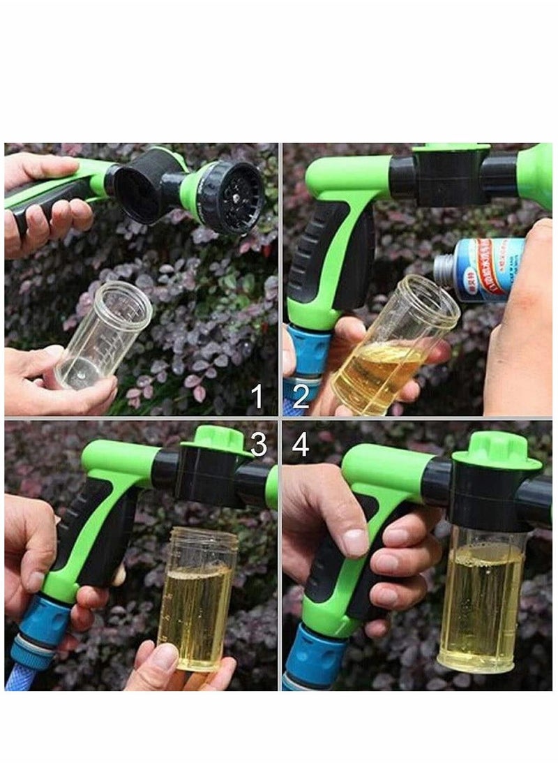 Y&D - Attachment Spray Gun Foam Sprayer Garden Water Hose Nozzle Soap Dispenser for Car Washing Pets Shower Plants Watering - Image 1