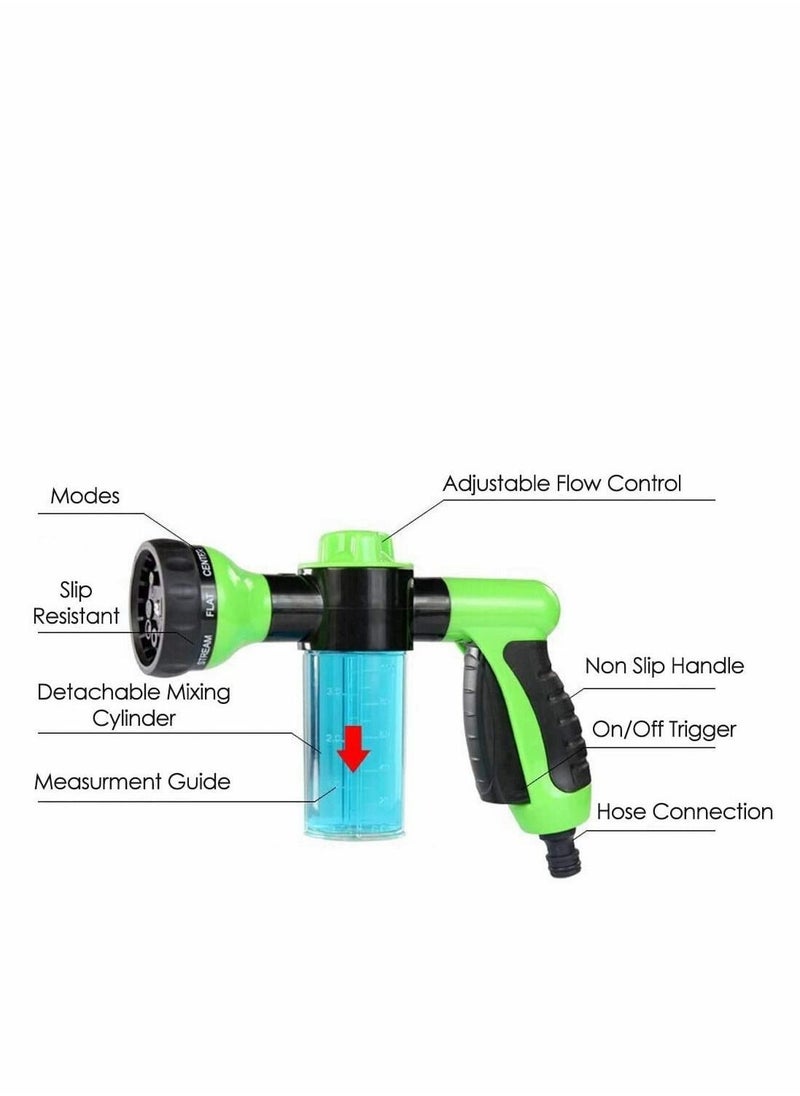 Y&D - Attachment Spray Gun Foam Sprayer Garden Water Hose Nozzle Soap Dispenser for Car Washing Pets Shower Plants Watering - Image 1