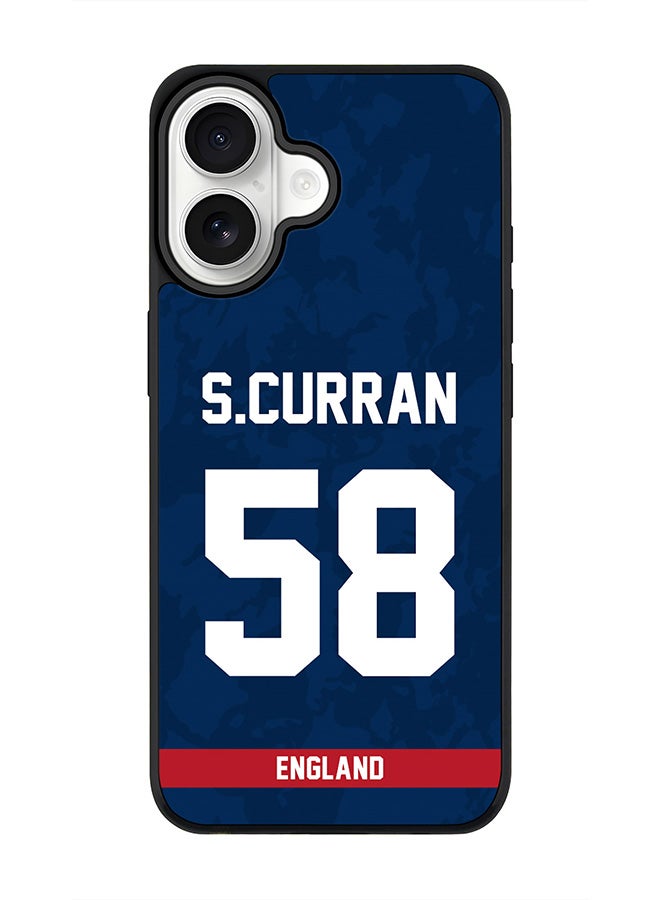 Stylizedd iPhone 17 Case, [Compatible with MagSafe] Slim Magnetic cover Phone Case iPhone 17 -England Sam Curran, Jersey No 58 - Image 1