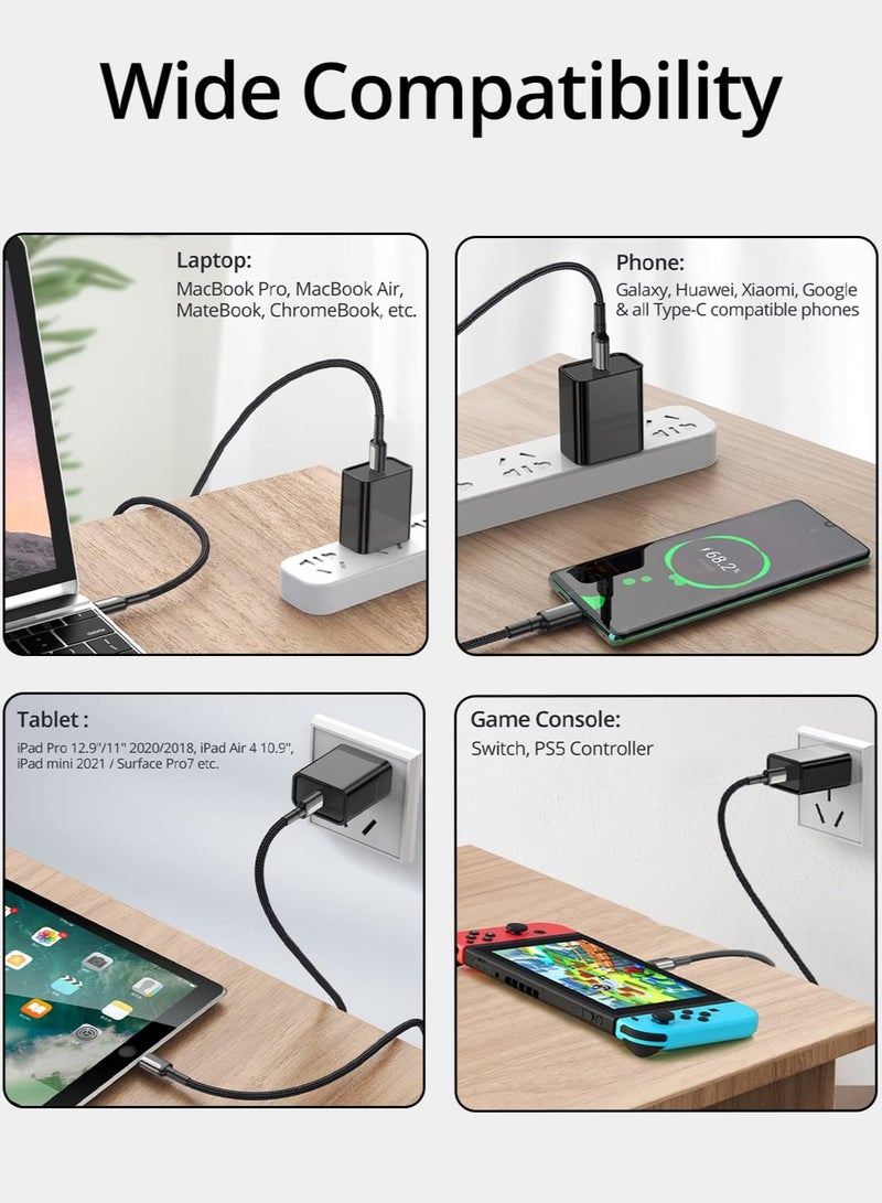 PEGANT Usb C Cable 100w Fast Charging Nylon Braided Power Delivery Pd Type C - Image 2