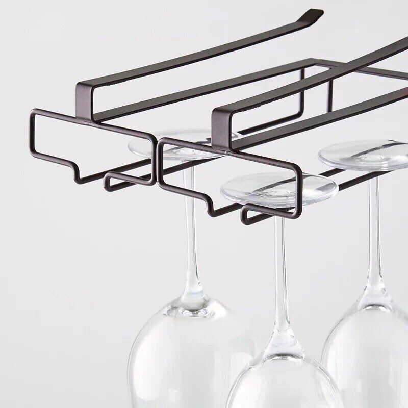Japanese-Style Cabinet Red Wine Cup Holder Punch-Free Inverted Drain Glass Holder Hanging Wine Glass Holder - Image 3