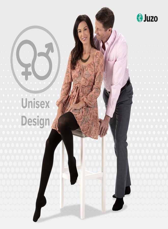 Juzo Soft 2002, Thigh-High, 30-40 mmHg, Open Toe Compression Stocking with Silicone Top Band - Men & Women, Short, 2 (II) - Image 2