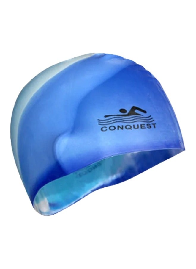 CONQUEST Silicone Swimming Cap Protect your hair and enjoy a comfortable workout with this multi-colored swimming cap  - Image 4