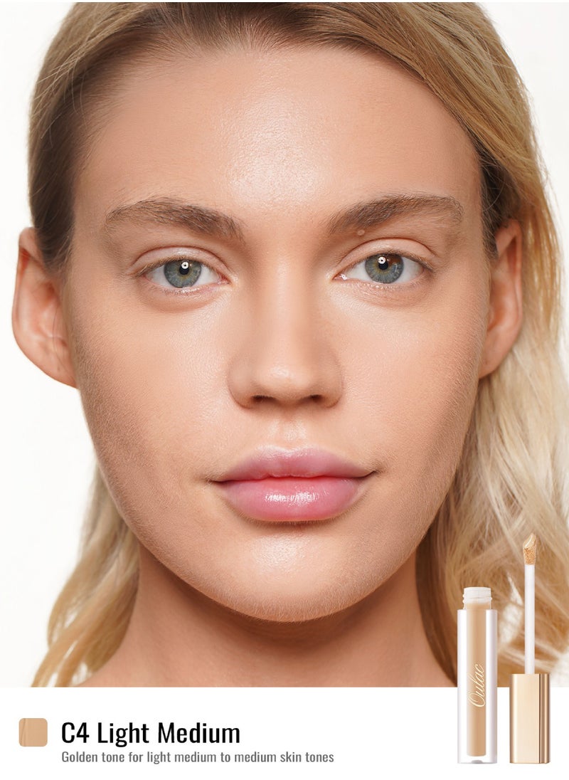 Oulac - Concealer Full Coverage, Concealer Stick for Dark Circles, Hydrating Concealer Infused with Hyaluronic Acid, Lightweight, Long Lasting, Vegan Concealer 3.8ml, Shade: C4 Light Medium - Image 1