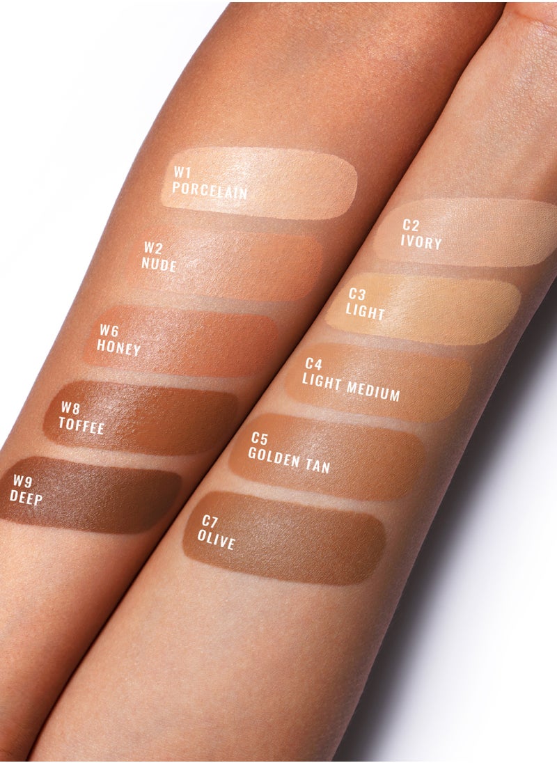 Oulac - Concealer Full Coverage, Concealer Stick for Dark Circles, Hydrating Concealer Infused with Hyaluronic Acid, Lightweight, Long Lasting, Vegan Concealer 3.8ml, Shade: C4 Light Medium - Image 1