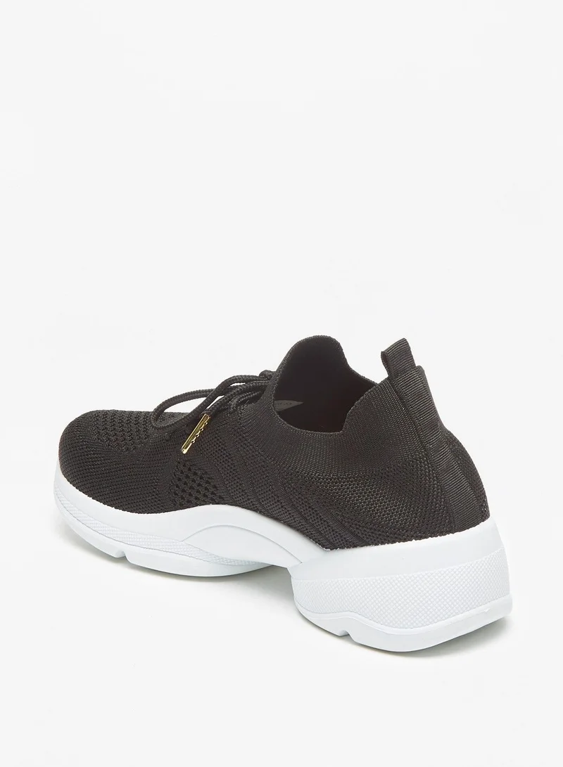 Flora Bella Textured Running Shoes with Lace Up Closure