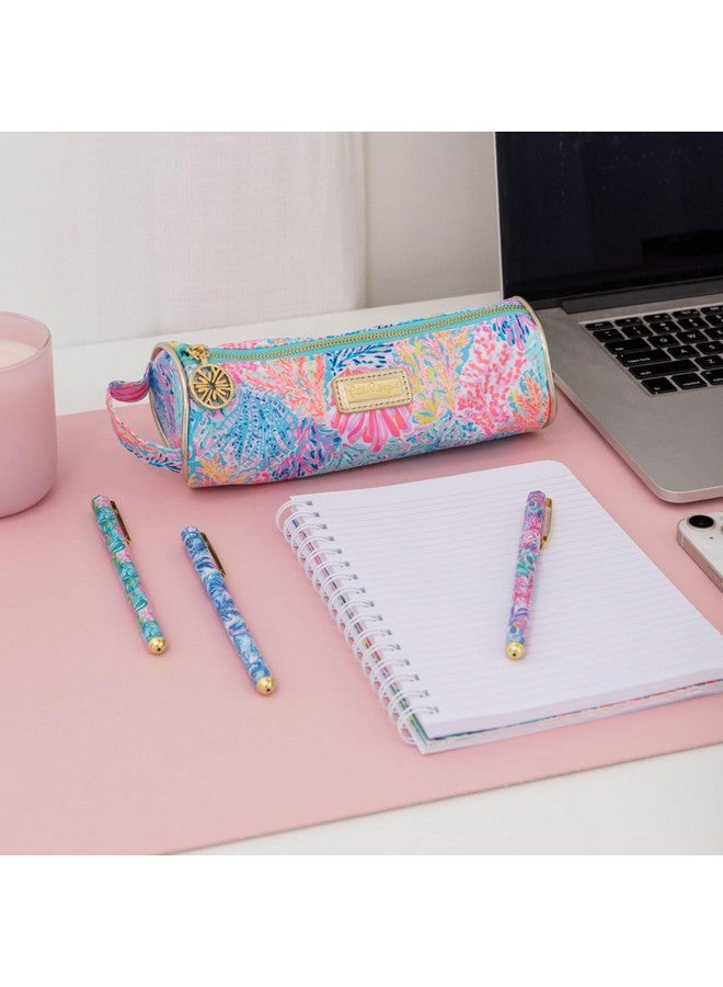 Lilly Pulitzer Colored Pen Set of 3, Includes Pink/Blue/Green Ink, Shade Seekers (Assorted) - Image 4