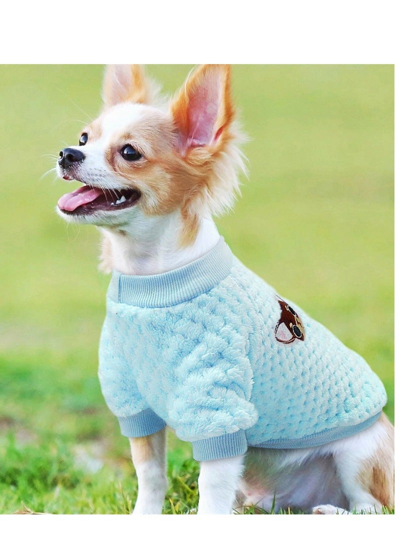 Loquat Squality Fall And Winter Dog Clothes Blue - Image 1