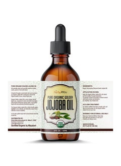 BodyJ4You BodyJ4You Organic Jojoba Oil - Hair Face Skin Gua Sha Oil Face Massage Dermaplaning - Cold Pressed 100% Pure Natural Hexane Free - Base Carrier Oil - 2 Fl Oz  - Image 2