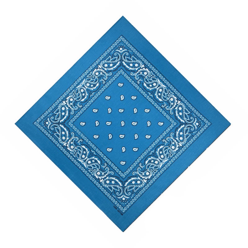 Cotton 74GSM Paisley Bandana HipHop Unisex Color Blue (Cotton 90GSM) 