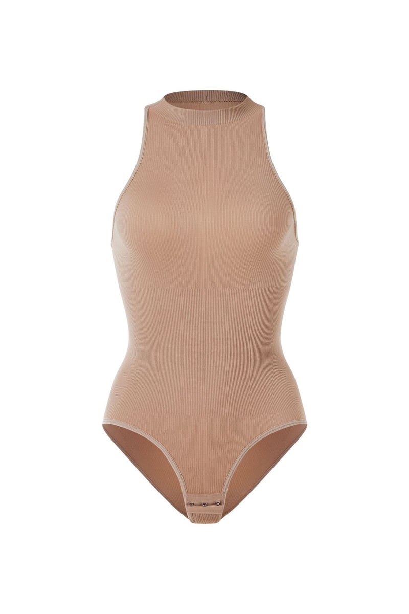 general Women's Round-neck Sleeveless Outerwear With Detachable Buttons, Tight-fitting, High-waisted, One-piece Garment for Layering - Image 1