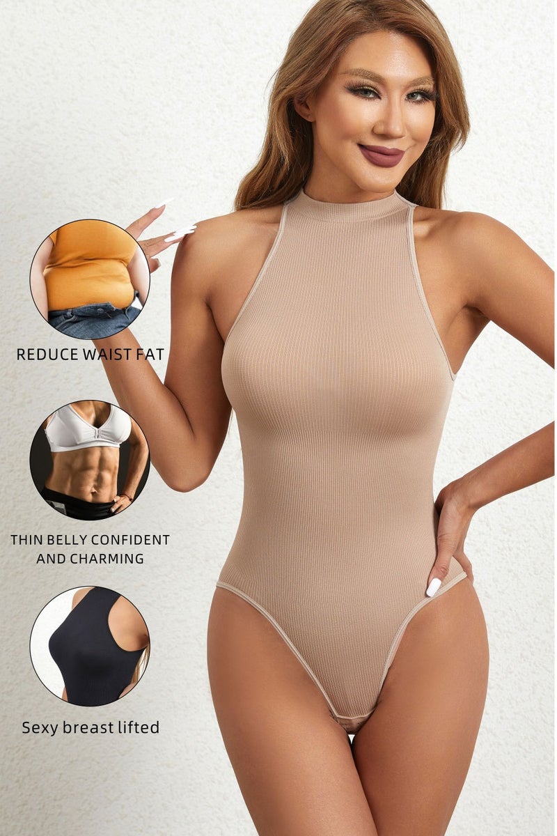 general Women's Round-neck Sleeveless Outerwear With Detachable Buttons, Tight-fitting, High-waisted, One-piece Garment for Layering - Image 2