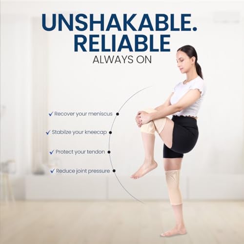 STERGIC IRIS Knee Cap, Brace, Sleeves For Men & Women Knee Pain Relief, for Sports, for gym workout, for arthritis pain, Skin Friendly Knee Cap with Breathable Material & Comfortable Fit-Pair - Image 3