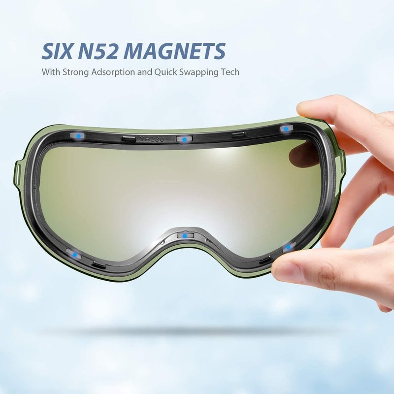 VANRORA X-Mag Ski Goggles Replacement Lens, Extra Snowboard Goggles Lens, Anti-Fog & 100% UV Protection - Image 3