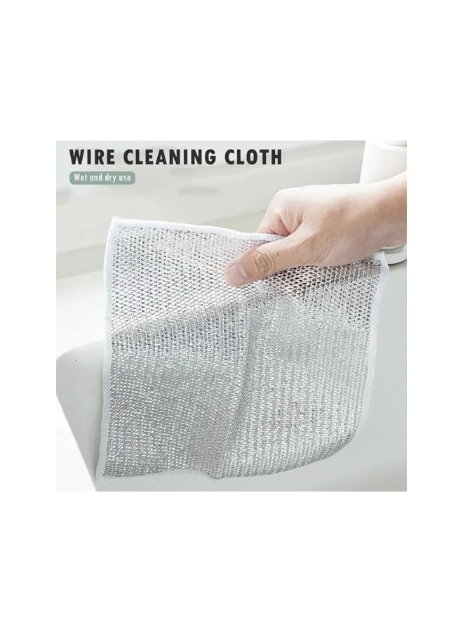 promass Wire Dishwashing Rags, 10pcs Multipurpose Wire Dishwashing Rags For Wet And Dry, Reusable Cleaning Rag Lint Free for Home Kitchen - Image 4