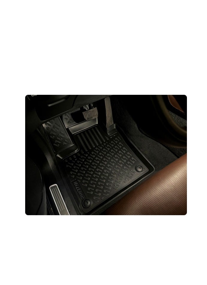 Rizline - RizLiner Toyota YARIS 2020-2024 Floor Mats 3D Custom Fit Compatible with  Car Mats Laser Measured 1st & 2nd Row Floor Liners All Weather Non-Slip (Black) - Image 1