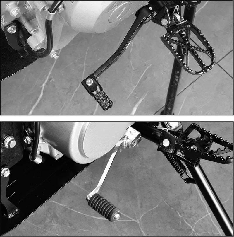 RUTU CNC Gear Shifter Alloy Folding Unbreakable 110cc 125cc Replacement for Dirt Pit Bike CRF50 XR50 - Black - Image 3