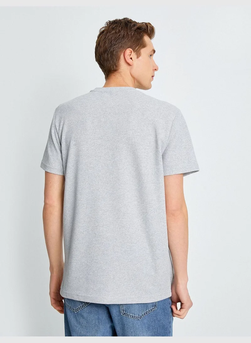 KOTON Regular Fit Embroidered T-Shirt