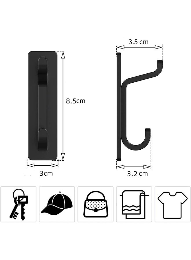 JOYBOS مجموعة من 4 خطافات حائط ذاتية اللصق، خطافات متينة من الفولاذ المقاوم للصدأ، سهلة التركيب، منظم مطبخ الحمام لتعليق المناشف والملابس والأواني، لا حاجة للحفر - Image 2