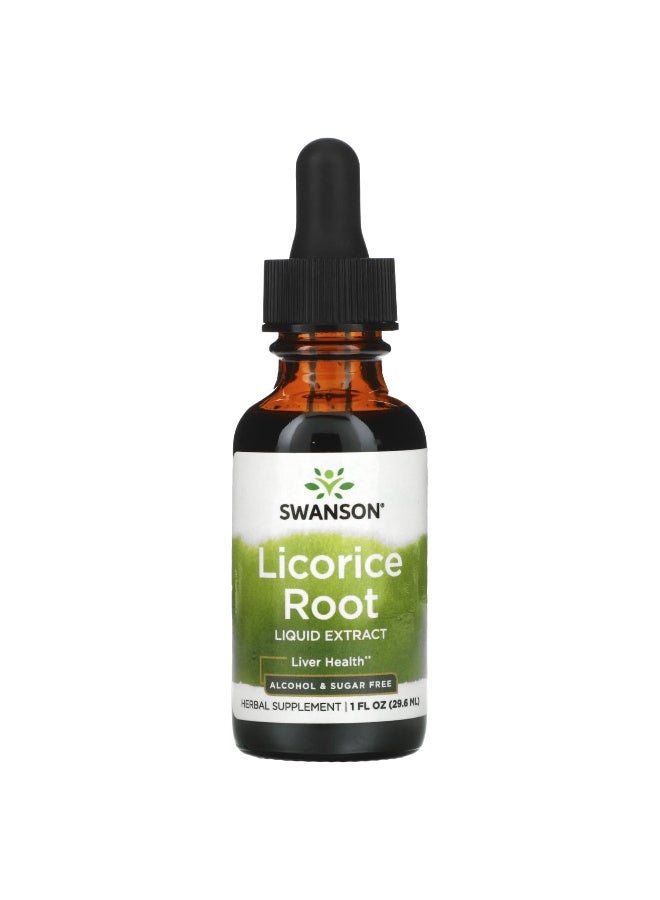 Swanson, Licorice Root Liquid Extract, 2 g, 1 fl oz (29.6 ml) - Image 1