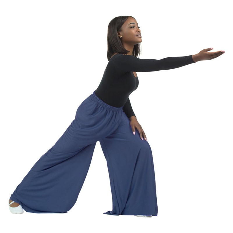Danzcue Womens Celebration of Spirit Palazzo Pants, Navy, MA - Image 1