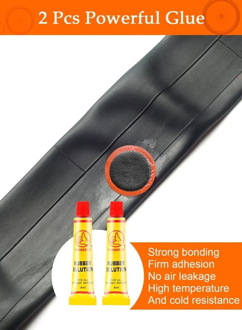 أخبار مجموعة إصلاح ثقوب الدراجات، 84 قطعة، رقع إصلاح ثقوب الدراجات ذاتية اللصق، مجموعة إصلاح إطارات الدراجات، مبرد معدني، مجموعات إصلاح إطارات الدراجات للدراجات الجبلية/الطرق أو الدراجات العادية - Image 3