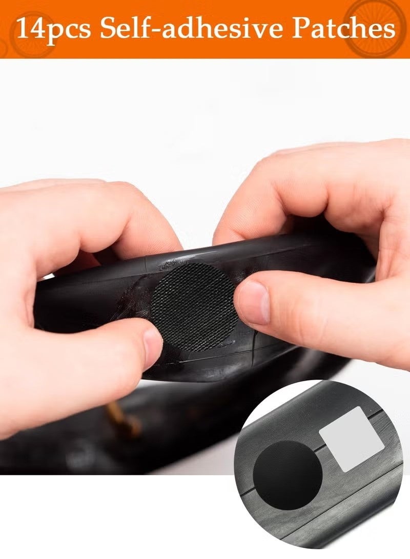 أخبار مجموعة إصلاح ثقوب الدراجات، 84 قطعة، رقع إصلاح ثقوب الدراجات ذاتية اللصق، مجموعة إصلاح إطارات الدراجات، مبرد معدني، مجموعات إصلاح إطارات الدراجات للدراجات الجبلية/الطرق أو الدراجات العادية - Image 4