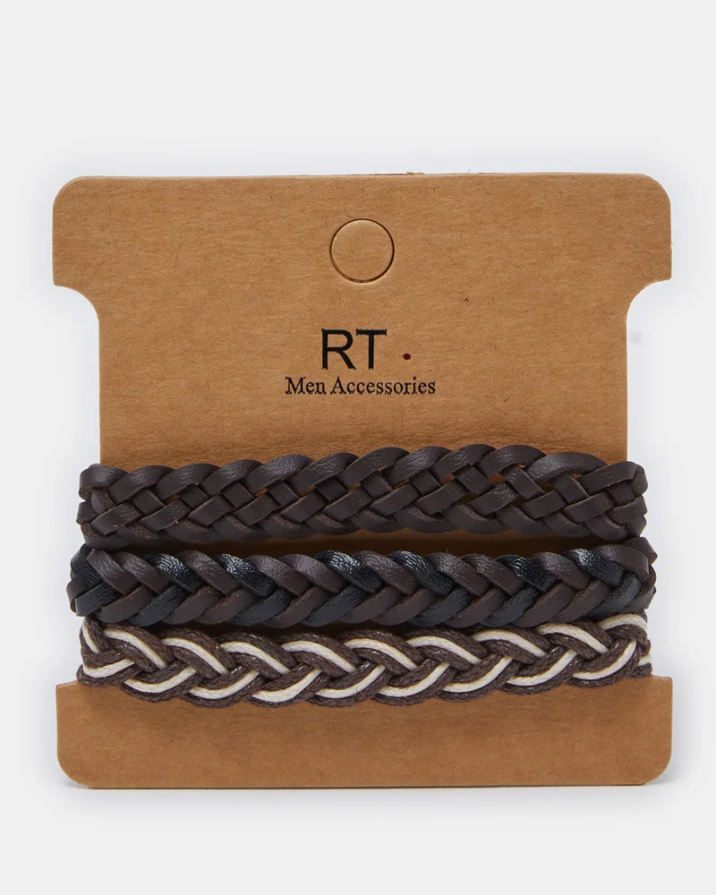 REDTAG Men Assorted Braided Bracelet
