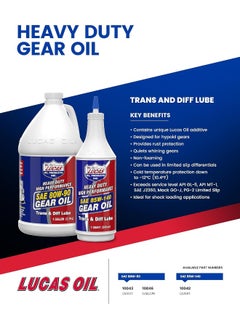 LUCAS OIL Lucasoil LUC10042 SAE 85W-140-1 Quart Heavy Duty Gears Oil  - Image 3