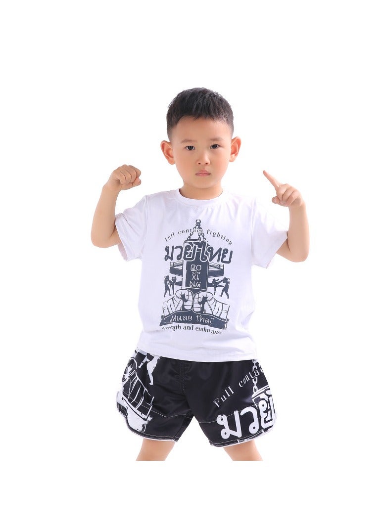 Generic Children's Boxing Pants, KIDS Martial Arts Suits, Training Suits, Ufc Fighting Suits, Muay Thai Shorts Are Soft And Breathable - Image 2