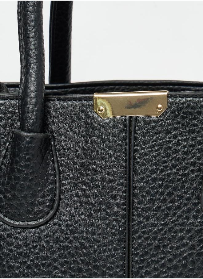 Styli Pebble Textured Handbag with Purse Set  - Image 5