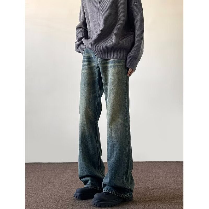 Unisex Classic Denim Jeans Loose Fit Daily Outdoor Wear - Image 1