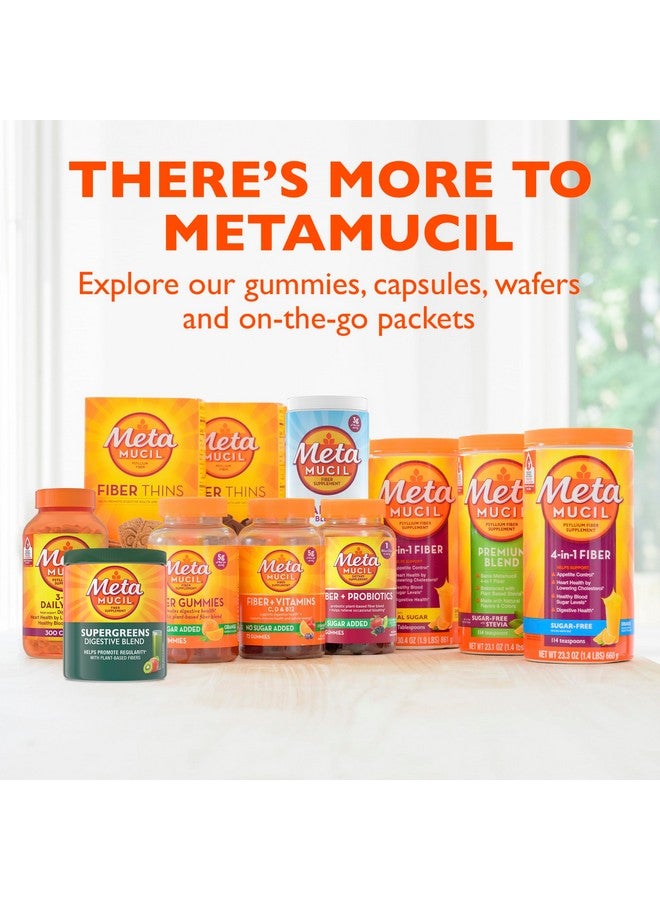 Metamucil Greens SuperFood Powder Fiber Supplement for Digestive Health* and Regularity*, Gluten Free Plant-Based Stevia, Great Taste Kiwi Apple Flavored, 3g Dietary Fiber per Serving, 42 Servings - Image 5
