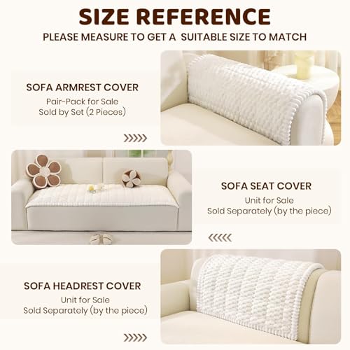 Royhom Couch Cover for Dogs Washable, Soft Thick Pet Couch Covers for Sofa, Pawcart Couch Protector Pet Friendly, Furniture Covers Dog Mat for Couches and Sofas (White, 27.6 x 42.7 Inch) - Image 3