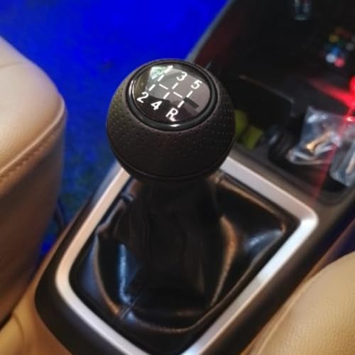 SARTE Gear Knob 5 Speed Universal Fit – Premium Round Ball Shifter Handle for Manual Cars | Anti-Slip Dotted Design with Sporty Glossy Black Ring | Gear Lever Replacement for Most Vehicles (Black) - Image 2