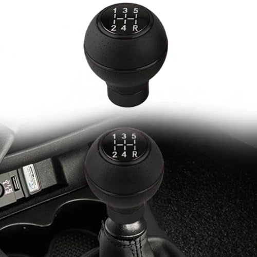 SARTE Gear Knob 5 Speed Universal Fit – Premium Round Ball Shifter Handle for Manual Cars | Anti-Slip Dotted Design with Sporty Glossy Black Ring | Gear Lever Replacement for Most Vehicles (Black) - Image 4